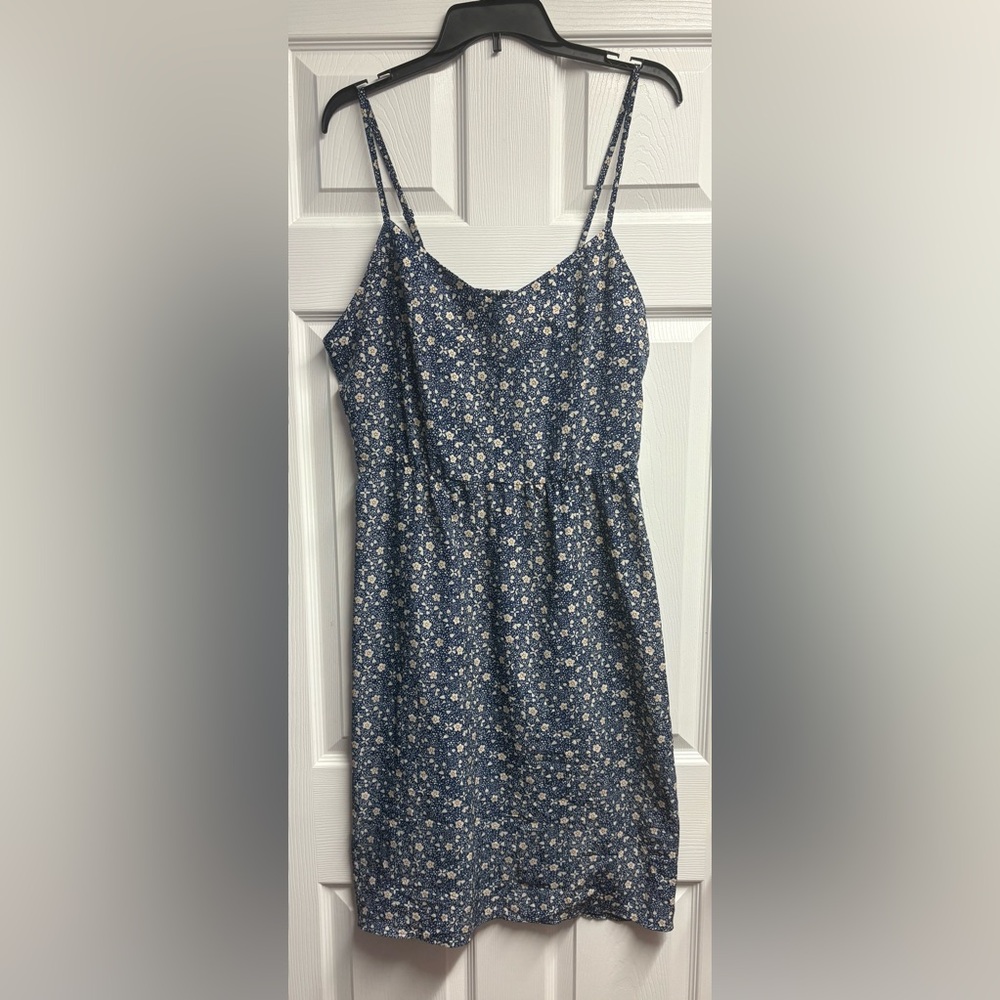 Romy Anthropologie Floral Mini Dress W/ Back Smocking & Adjustable Straps XL